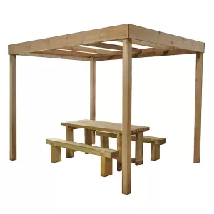 Image of Forest Garden Forest Modular Pergola with 2 Side Wood