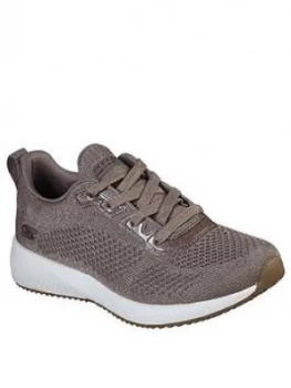 image of Skechers BOBS Sport Squad Glitz Maker Trainer - Taupe, Size 5, Women