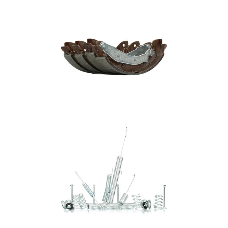 Image of RIDEX 70B2167 Brake Shoes Rear Axle, with accessories Brake Shoe Set (70)