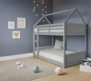 Image of Miller Kids Wooden House Bunk Bed