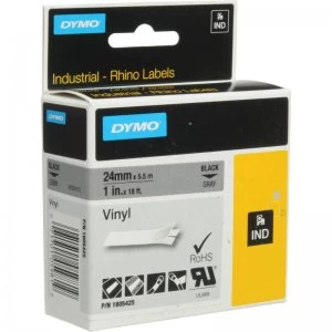 Image of Dymo 1805425 Black On Grey Label Tape 9mm x 5.5m