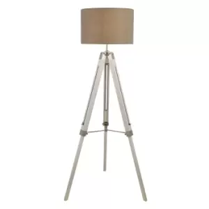 image of 144cm Wooden Tripod Floor Lamp