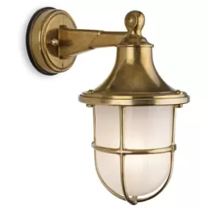 Image of Firstlight Nautic Outdoor Brass Wall Lantern Brass IP64, E27