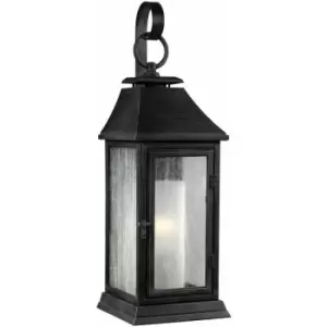 Image of Loops - Outdoor IP44 Wall Light Dark Weathered Zinc LED E27 75W d00954