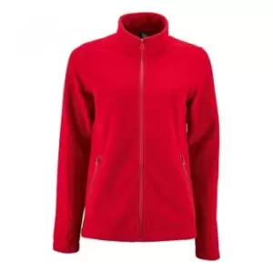 image of SOLS Womens/Ladies Norman Fleece Jacket (S) (Red)