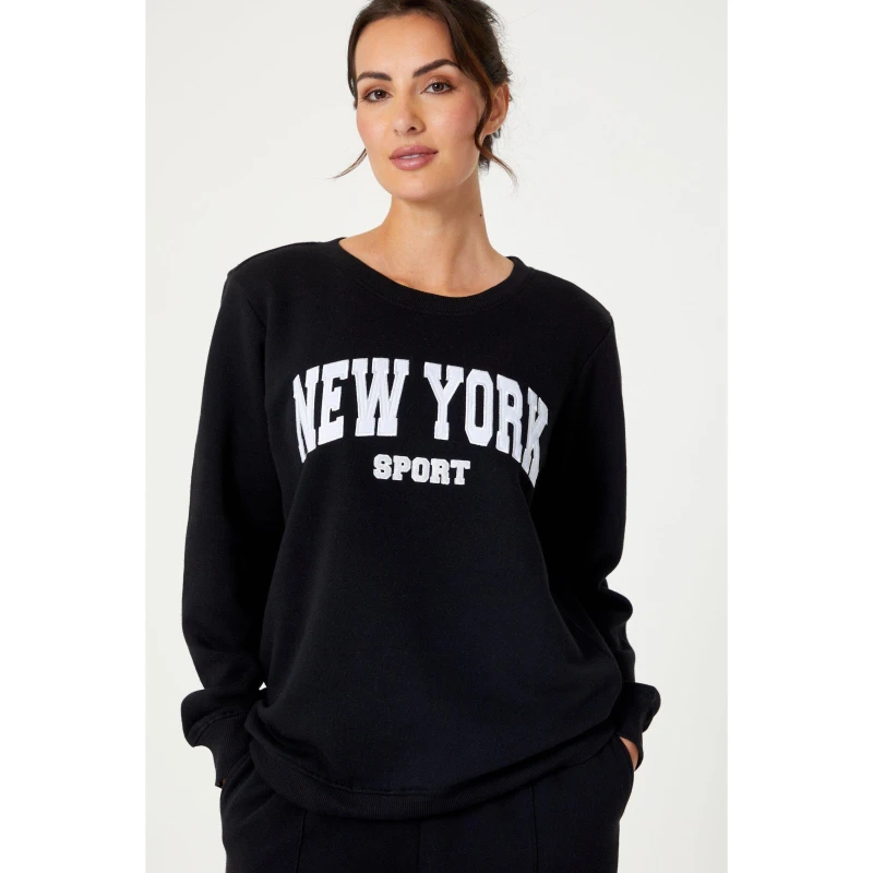Image of Be You NYC Slogan Sweat Set - Black 12