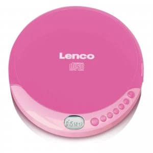 Lenco CD-011 Portable CD Player - Pink