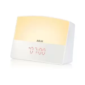 image of Akai SleepEase Alarm Clock Wake Up Light FM Radio White