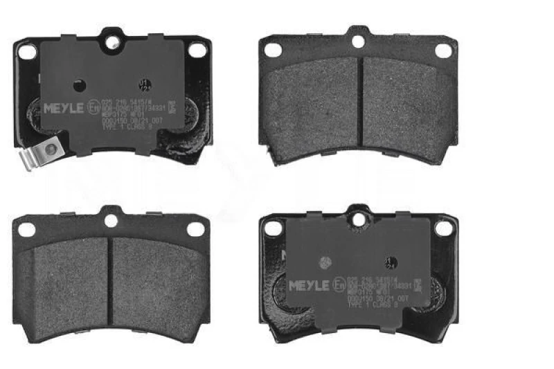 Image of MEYLE 025 216 5415/W Brake pad set Front Axle, with acoustic wear warning, Original Quality, with anti-squeak plate Brake Pad Set,disc brake (402)
