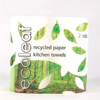 image of Suma Ecoleaf 3 Ply Kitchen Towel Twin roll Pack