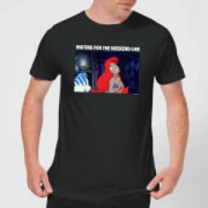 Image of Disney The Little Mermaid Weekend Wait Mens T-Shirt - Black - M