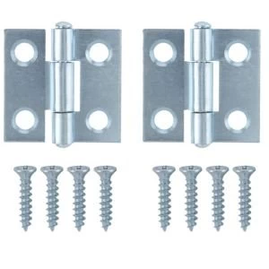 Image of Zinc Effect Metal Butt Hinge Pack of 2