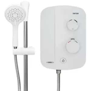 image of AS2000XT Replacement Thermostatic Power Shower White Aqua Sensation - Triton