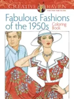 Image of adult coloring book creative haven fabulous fashions of the 1950s coloring