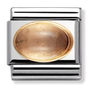 Image of Nomination CLASSIC Gold Oval Citrine Charm 030504/07