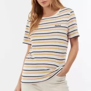 Image of Barbour Womens Picnic T-Shirt - Cloud Stripe - UK 16