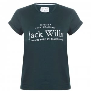 Image of Jack Wills Forstal Boyfriend Tee - Dark Green
