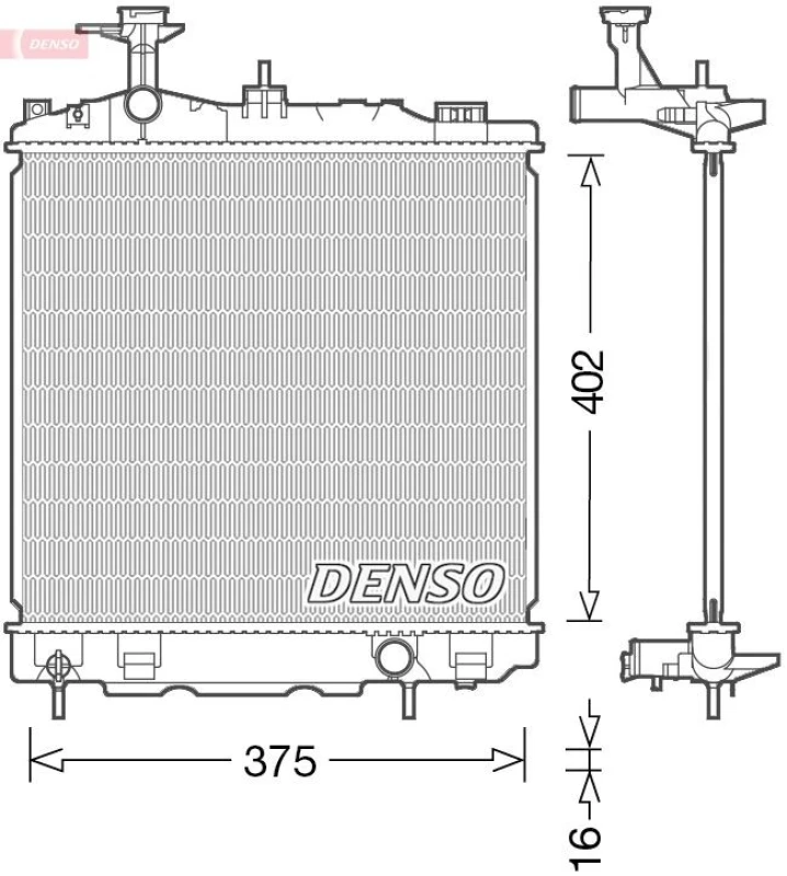 Image of DENSO Engine radiator DENSO DRM45041