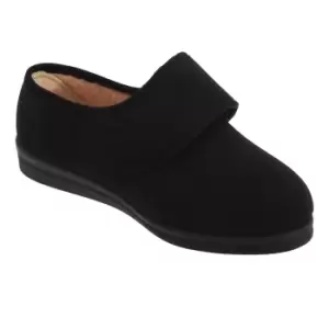 Image of Comfylux Womens/Ladies Stella Superwide Slippers (4 UK) (Black)