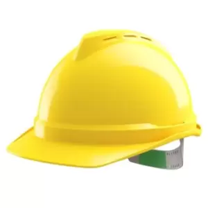 Image of MSA Safety V-Gard 500 Yellow Safety Helmet