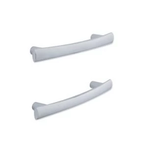 image of IT Kitchens Brushed Aluminium effect D shaped Cabinet handle Pack of 2