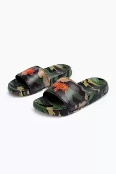 image of Khaki Classic Camo Script Sliders