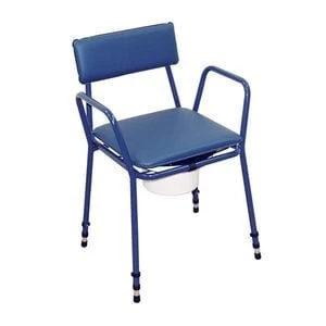 Image of Aidapt Essex Height Adjustable Commode Chair in Blue