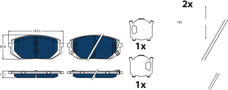 Image of Brake pad set TRW GDB2495BTE