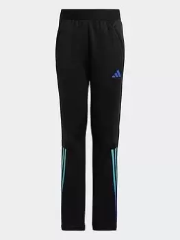 Image of adidas Train Icons Aeroready 3-stripes Knit Joggers, Black/Multi, Size 13-14 Years