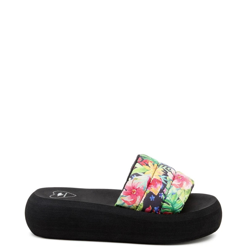 Image of Rocket Dog Womens Splash Bahama Platform Sandals UK Size 8 (EU 41) Black multi RKD292-BLKMUL-8