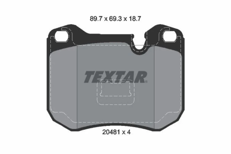 Image of Brake pad set TEXTAR 2048102