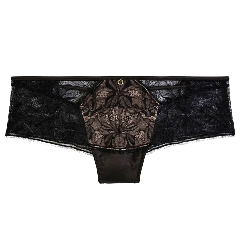 Image of Pomm'Poire Womens shorty string Pomm'Poire Dedale Noir Female 42/44