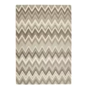 Image of Zig Zag Carved Wool Rug
