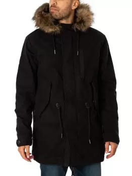 Image of Vintage Military Faux Fur Parka Jacket