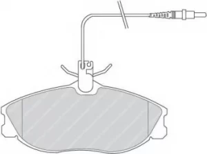 Image of Ferodo FDB1063 Brake Pad Set Front Axle Premier Car