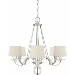 Image of Loops - 6 Bulb Chandelier Hanging Pendant LIght Imperial Silver LED E27 60W Bulb