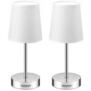 image of Bedside Lamp Lumiere 2Pcs Set White 32x13x13cm