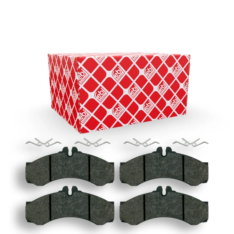Image of FEBI BILSTEIN 16164 Brake pad set prepared for wear warning indicator, with fastening material Brake Pad Set,disc brake (402)