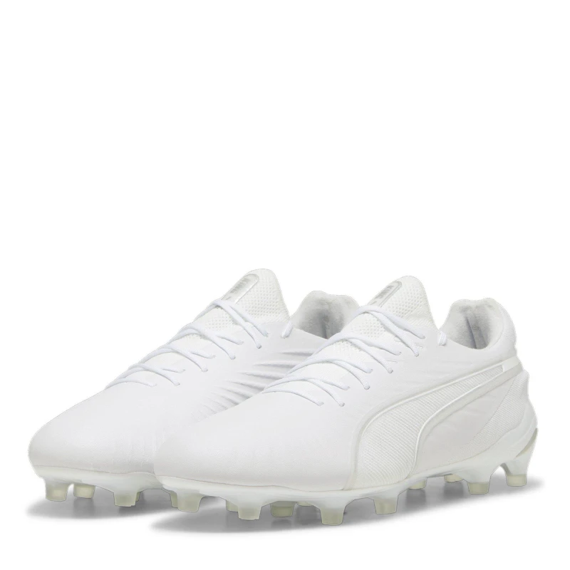 Image of Puma King Ultimate Launch Firm Ground Football Boots - White White 6