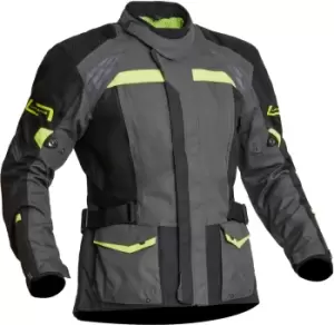 Lindstrands Transtrand Waterproof Motorcycle Textile Jacket, black-grey-yellow, Size 54, black-grey-yellow, Size 54