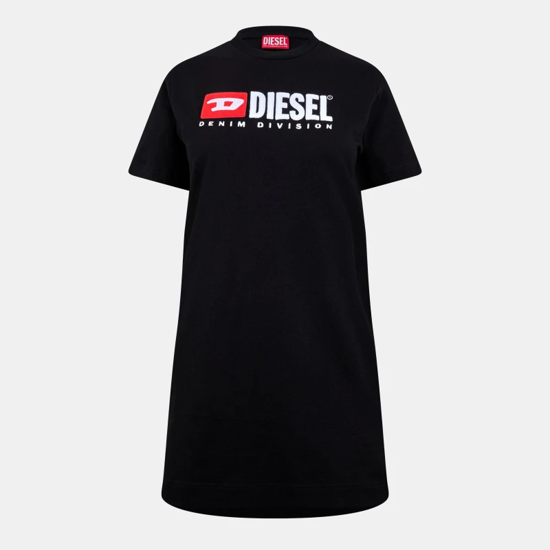 Image of Diesel Womens Urban Relaxed Fit T-Shirt Dress Black female 8