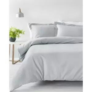 Image of Linen Yard Waffle Duvet Cover Set (King) (Silver)