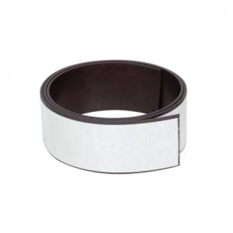 Image of Q-Connect Q-Connect Magnetic Racking Strip White PVC 30mmx1.5mmx5m KF18991 KF18991