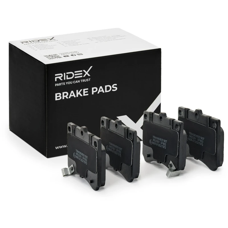 Image of RIDEX 402B0940 Brake pad set Front Axle, with acoustic wear warning Brake Pad Set,disc brake (402)