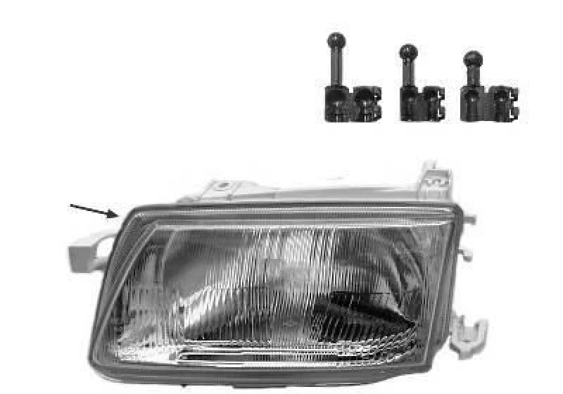 Image of VAN WEZEL Headlight VAN WEZEL 3735941