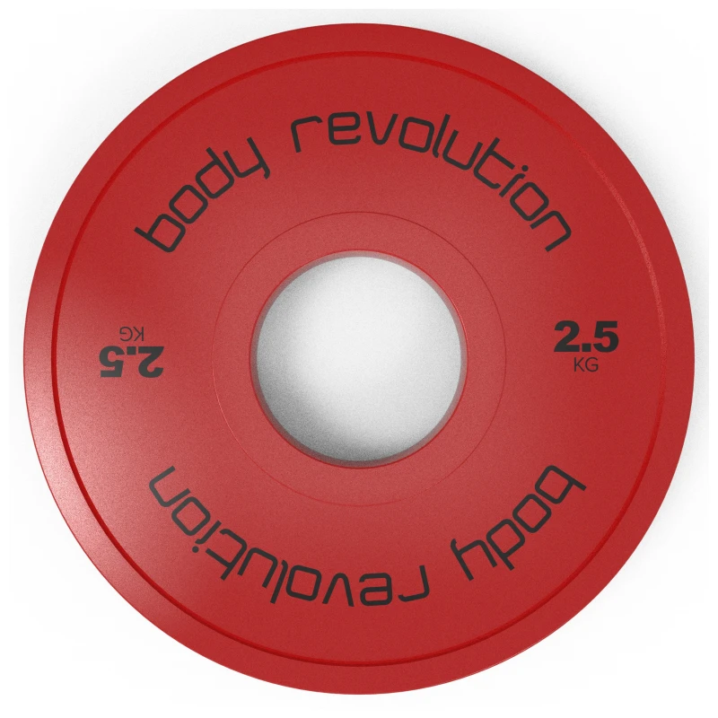 Image of Monstershop Fractional Bumper Plates 2 x 2.5kg in Red Red Unisex