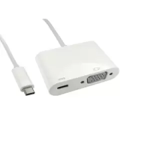 Image of Cables Direct USB3C-VGACAB-WPD USB Type-C VGA (D-Sub) + USB Type-C White