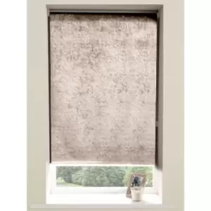 Image of Crushed Velvet Roller Blind Taupe 0.9 x 1.6 M