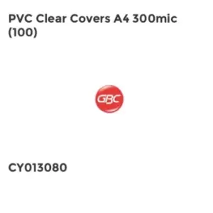 image of GBC PVC Clear Covers A4 300mic 100