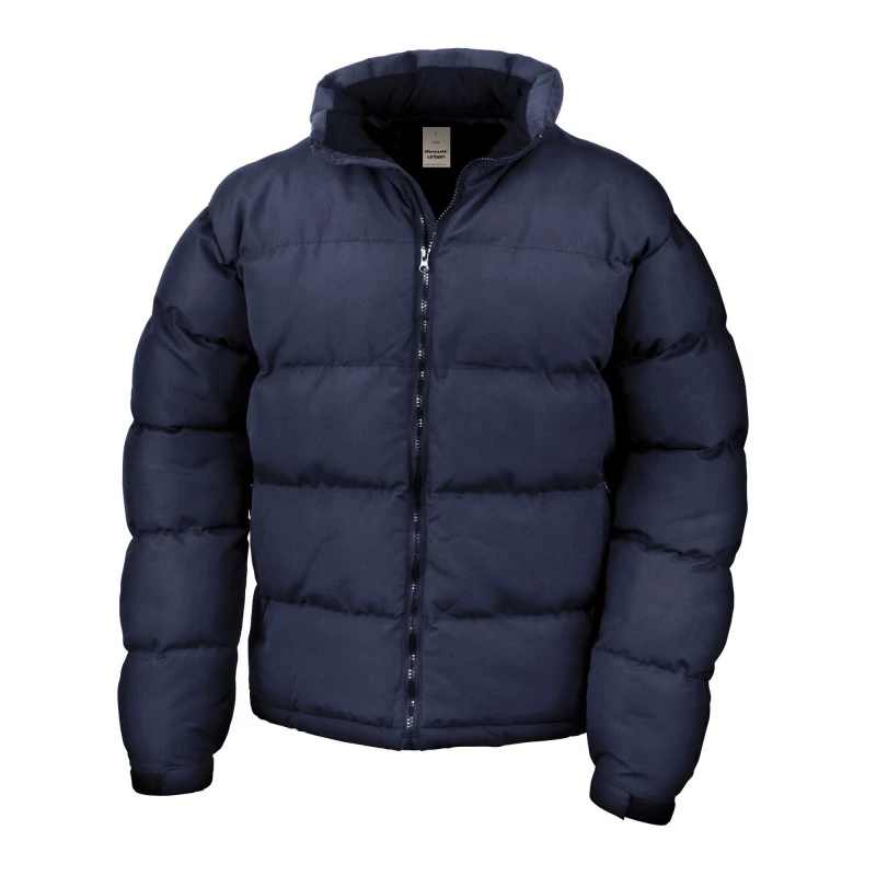 Image of Result Result Men Holkham Down Feel Padded Jacket in Navy Size: Small Navy S Male 5063470843930